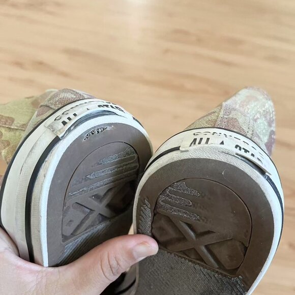 Converse Chuck Taylor High Top Particle Beige Glitter Brown Camo Women's Size 8. - Picture 7 of 9